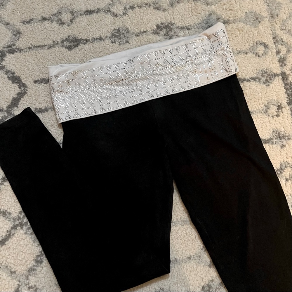 VS PINK y2k Bling fold over leggings